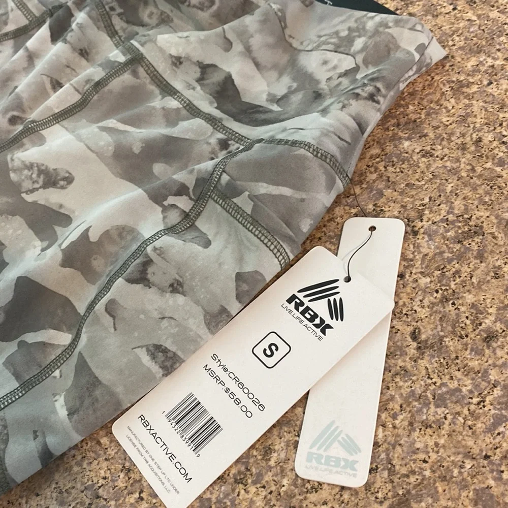 NWT RBX Capri Length Active Camo Legging High Waisted S/P